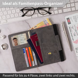 Neyyos: Reisepasshüllen in diversen Farben mit & ohne AirTag Fach (auch für Generation 2 AirTag passend) - MAGATI