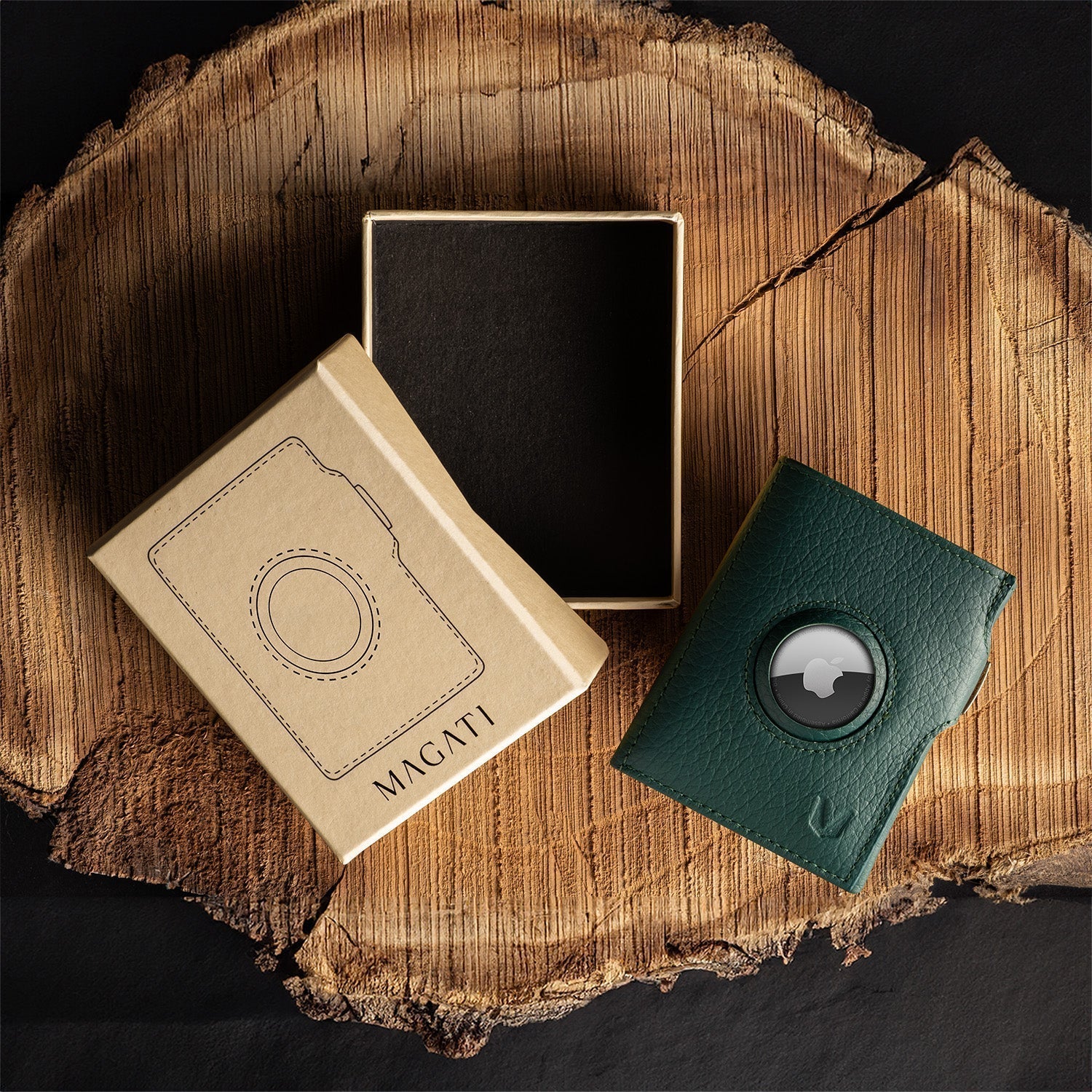 Slim Wallet il Santo mit AirTag Hülle - MAGATI